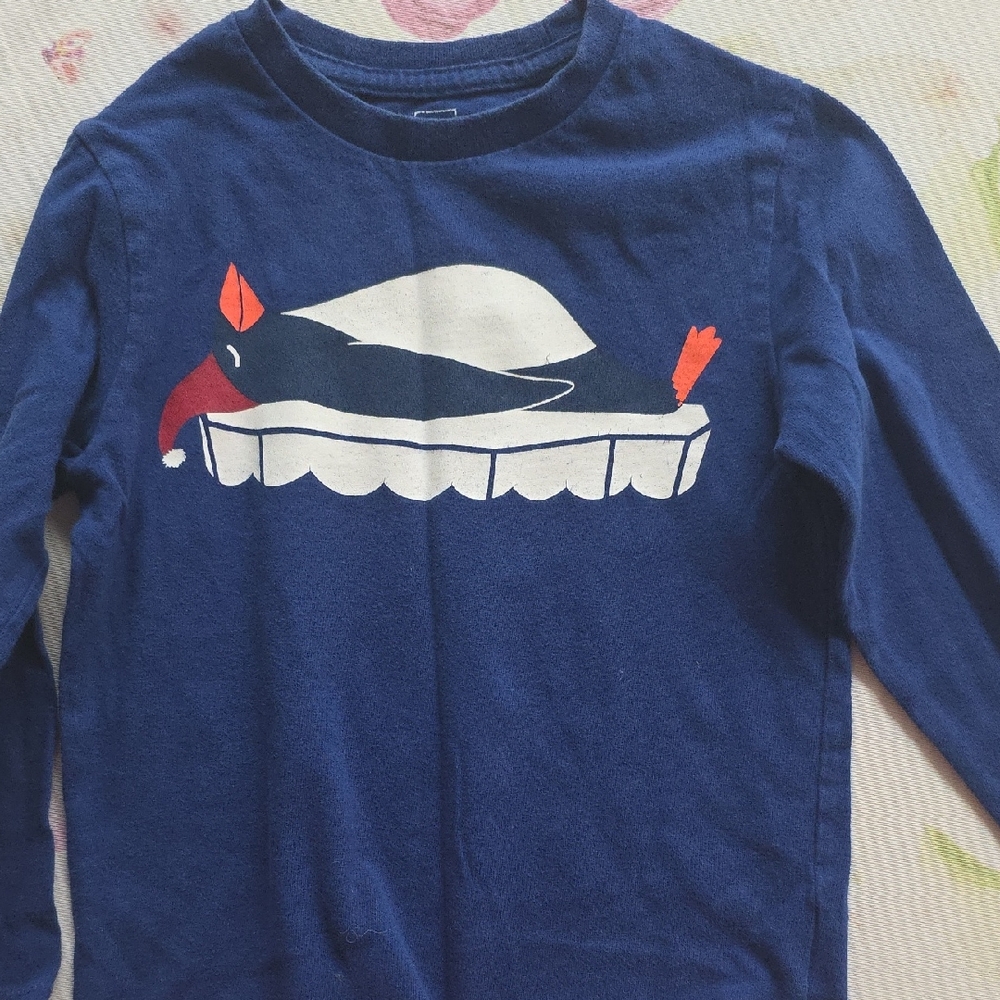 GAP Navy Penguin Long Sleeve Tee